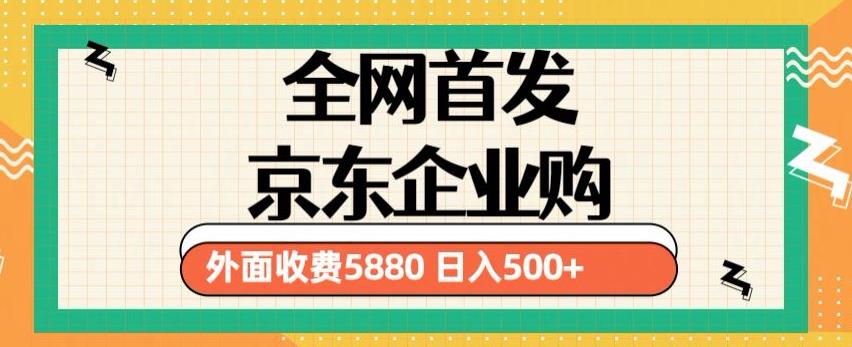 3月最新京东企业购教程，小白可做单人日利润500+撸货项目（仅揭秘）-风淘社