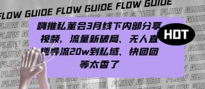 嗨推私董会3月线下内部分享视频,流量新破局、无人直播导流20w到私域、快团团等太香了-风淘社