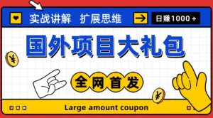 最新国外项目大礼包,包涵十几种国外撸美金项目,新手和小白们闭眼冲就可以了【项目实战教程+项目网址】-风淘社