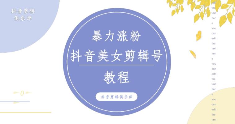 抖音快手暴力涨粉美女混剪视频教程,百分百过原创图片教程!附带违规申诉方法-风淘社