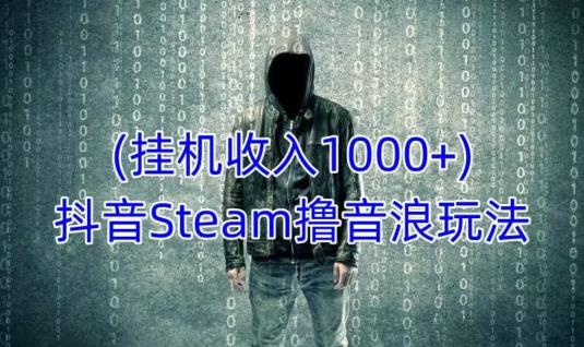 抖音Steam撸音浪玩法,挂机一天收入1000+不露脸 不说话 不封号 社恐人群福音-风淘社