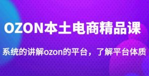 老迟·OZON本土电商精品课,系统的讲解ozon的平台,学完可独自运营ozon的店铺-风淘社