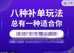 数据蛇·2023年最新淘宝补单训练营，八种补单总有一种适合你-风淘社