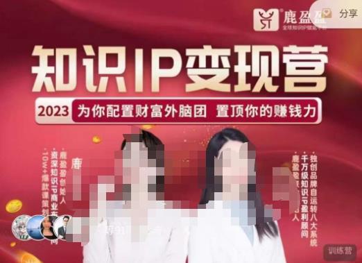 鹿盈盈-知识IP变现实操营,普通人可复制的知识产品落地实操课,带你打通知识IP变现底层逻辑-风淘社
