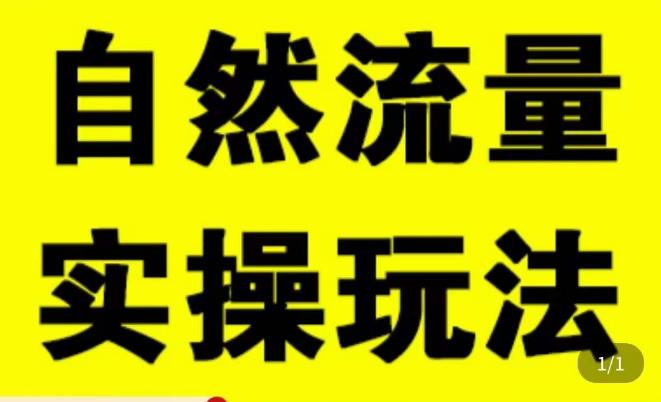 拼多多自然流量天花板,拼多多自然流的实操玩法,自然流量是怎么来的,如何开车带来自然流等知识-风淘社