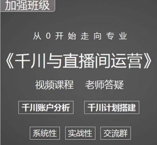 阳光哥·千川图文与直播间运营,从0开始走向专业,包含千川短视频图文、千川直播间、小店随心推-风淘社