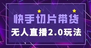 快手网红切片2.0无人直播玩法保姆级教程,二驴的独家授权-风淘社
