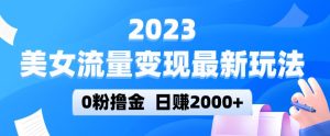 2023美女流量变现最新玩法，0粉撸金，日赚2000+，实测日引流300+-风淘社