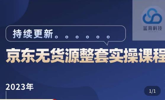 蓝七·2023京东店群整套实操视频教程,京东无货源整套操作流程大总结,减少信息差,有效做店发展-风淘社