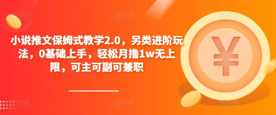 小说推文保姆式教学2.0,另类进阶玩法,0基础上手,轻松月撸1w无上限,可主可副可兼职-风淘社