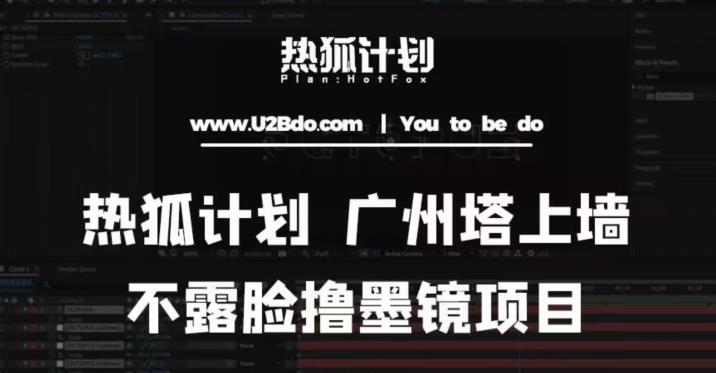 热狐计划抖音无人直播广州塔上墙，不露脸撸墨镜项目（素材+教程+插件）-风淘社