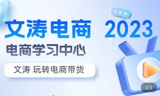 文涛电商·7天零基础自然流起号,快速掌握店铺运营的核心玩法,突破自然展现量,玩转直播带货-风淘社