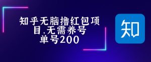 最新知乎撸红包项长久稳定项目，稳定轻松撸低保【详细玩法教程】-风淘社