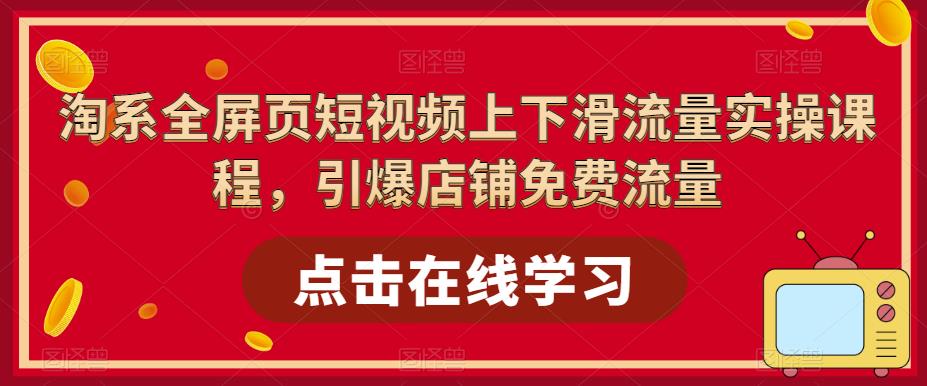 淘系全屏页短视频上下滑流量实操课程，引爆店铺免费流量-风淘社