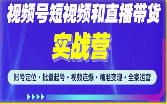2023最新微信视频号引流和变现全套运营实战课程，小白也能玩转视频号短视频和直播运营-风淘社