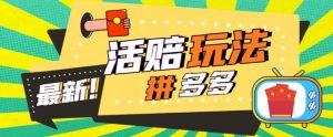 外面收费398的拼多多最新活赔项目，单号单次净利润100-300+【详细玩法教程】-风淘社