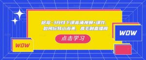 哈哥·3月线下实操课高清视频+课件,如何玩转小而美,高毛利直播间-风淘社