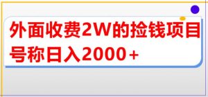 外面收费2w的直播买货捡钱项目，号称单场直播撸2000+【详细玩法教程】-风淘社