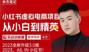 风口再至-米杰小红书虚拟电商项目3.0全网首发单号月收益过万可批量！-风淘社