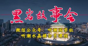 听潮阁学社黑岩故事会实操全流程,三级分销小说推文模式,1万播放充值500,简单粗暴!-风淘社
