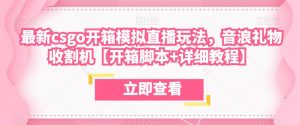 最新csgo开箱模拟直播玩法,音浪礼物收割机【开箱脚本+详细教程】-风淘社