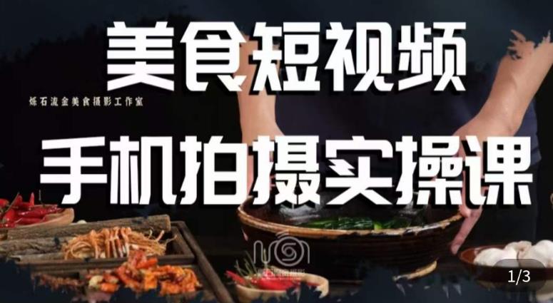 烁石·美食视频手机拍摄实操课,美食摄影理论、手机拍摄相关设置、剪辑调色、布光原理等内容-风淘社