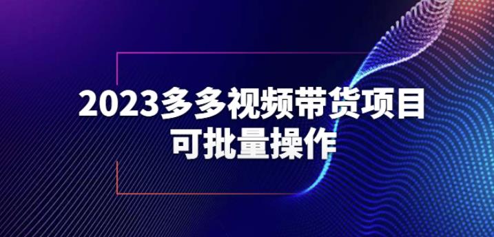 2023多多视频带货项目,可批量操作【保姆级教学】【揭秘】-风淘社