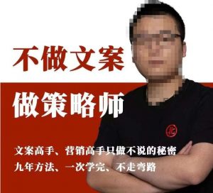 不做文案做策略师《策略师内训课》,北部蓝天抖音同款福利课-风淘社