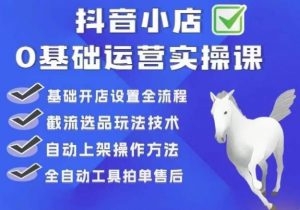 白马电商·0基础抖店运营实操课,基础开店设置全流程,截流选品玩法技术-风淘社