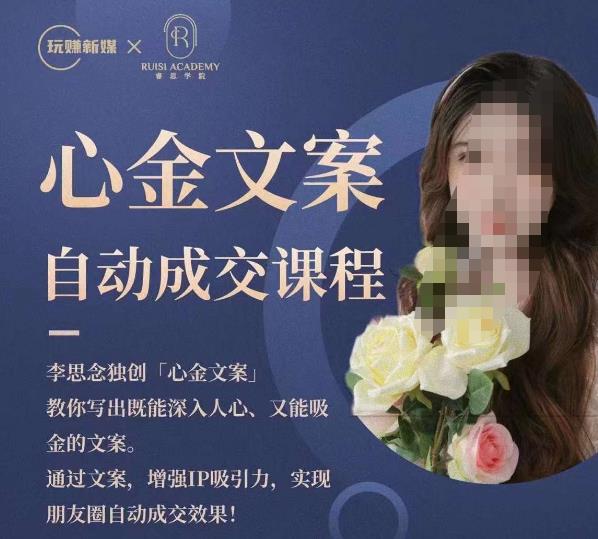 心金文案自动成交课程,教你写出既能深入人心又能吸金的文案,实现朋友圈自动成交效果-风淘社