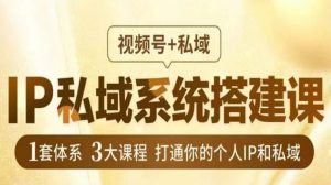 IP私域系统搭建课,视频号+私域,1套体系3大课程,打通你的个人IP和私域-风淘社