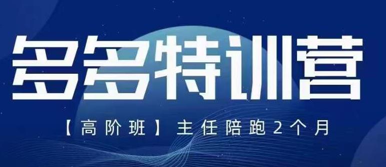 纪主任·5月最新多多特训营高阶班,玩法落地实操,多多全掌握-风淘社
