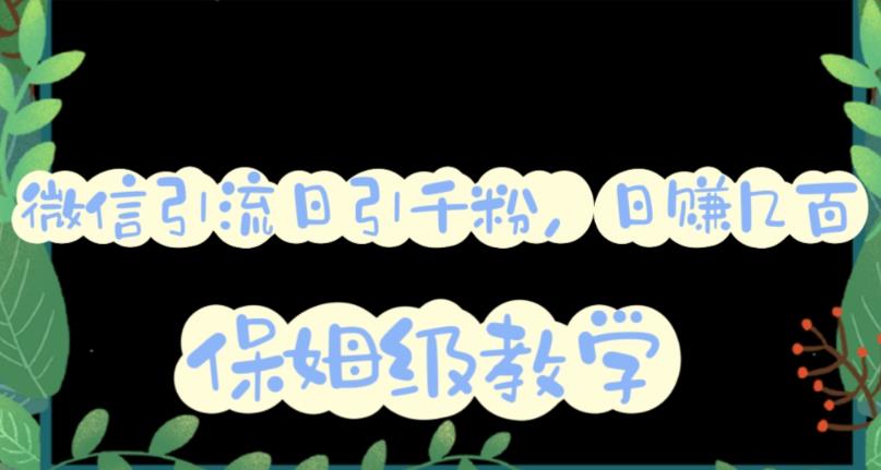 微信互推圈半自动引流方案,矩阵操作日引千人思路【详细视频教程】-风淘社