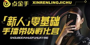 2023点金手·新人零基础手播带货孵化营:账号运营篇+主播话术篇+数据流量篇等-风淘社