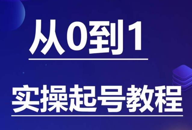 石野·小白起号实操教程,掌握各种起号的玩法技术,了解流量的核心-风淘社