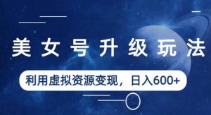 美女号升级玩法，利用虚拟资源变现，日入600+（教程+素材）【揭秘】-风淘社