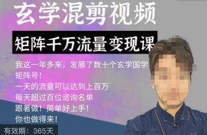 玄学国学神秘学矩阵流量变现课,带你操作如何透过强大的矩阵号流量变现-风淘社