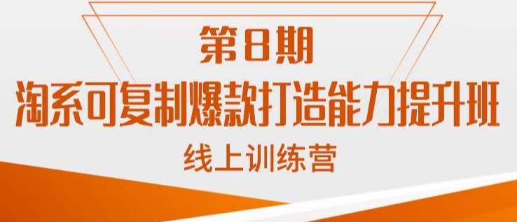 淘系可复制爆款打造能力提升班,这是一套可复制的打爆款标准化流程-风淘社