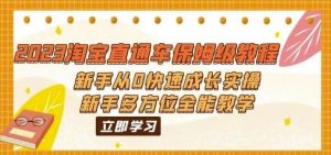 2023淘宝直通车保姆级教程:新手从0快速成长实操,新手多方位全能教学-风淘社