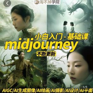 淘不掉学院·midjourney小白入门基础,AI摄影+AI设计+AI绘画-AIGC作图-风淘社