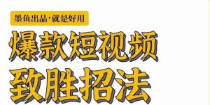 墨鱼日记·爆款短视频致胜招法，学会一招，瞬间起飞，卷王出征，寸草不生-风淘社