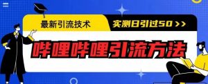 最新引流技术,哔哩哔哩引流方法,实测日引50人【揭秘】-风淘社