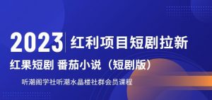 2023红利项目短剧拉新,听潮阁学社月入过万红果短剧番茄小说CPA拉新项目教程【揭秘】-风淘社