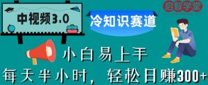 中视频3.0.冷知识赛道：每天半小时，轻松日赚300+【揭秘】-风淘社