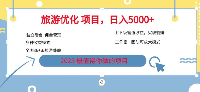 7.22旅游项目最新模式，独立后台+全国35+线路，日入5000+【揭秘】-风淘社