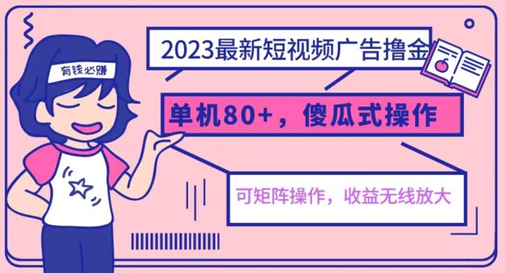 2023最新玩法短视频广告撸金，亲测单机收益80+，可矩阵，傻瓜式操作，小白可上手【揭秘】-风淘社