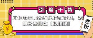 小红书无限暴力私信不屏蔽,无限多开脚本【仅揭秘】-风淘社