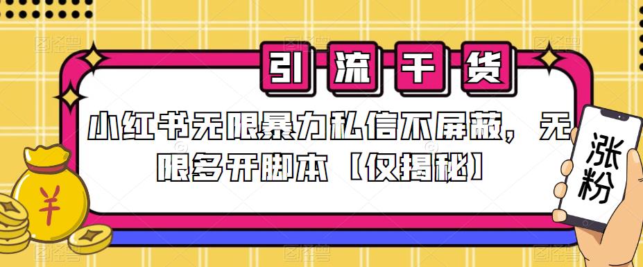 小红书无限暴力私信不屏蔽，无限多开脚本【仅揭秘】-风淘社