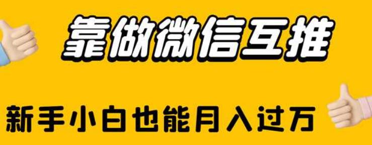 靠做微信互推,新手小白也能月入过万【揭秘】-风淘社