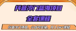 外面收费1288的抖音冷门蓝海项目，新手也可批量操作，月入1W+【揭秘】-风淘社